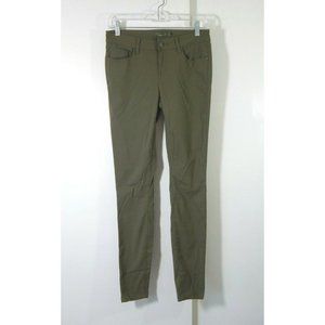 PRANA pants slim skinny mid rise stretch casual sport athleisure olive green 6